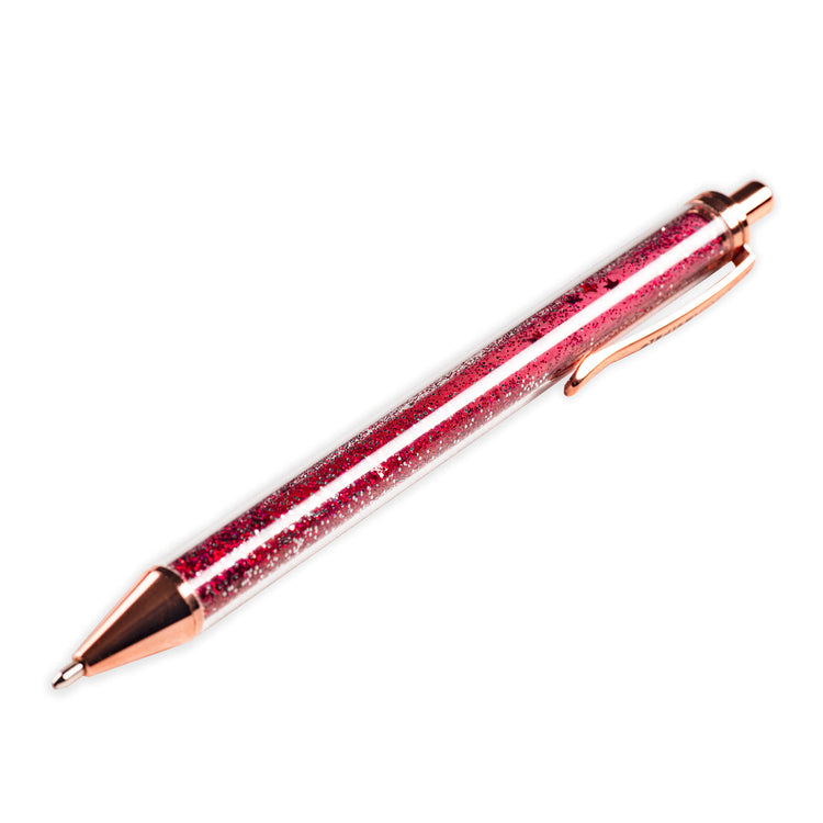 Металева ручка з гітером та градієнтом "Red stars"