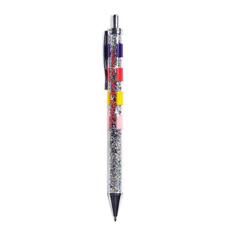 Металева ручка с глітером "Follow your dreams"