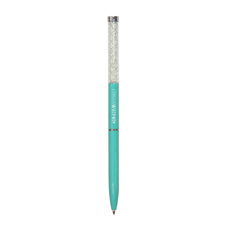 Тонка металева ручка з перлинами "Mint"