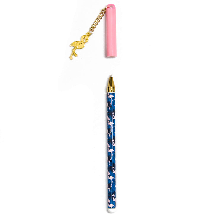 Пластикова ручка з кулоном "Flamingo"